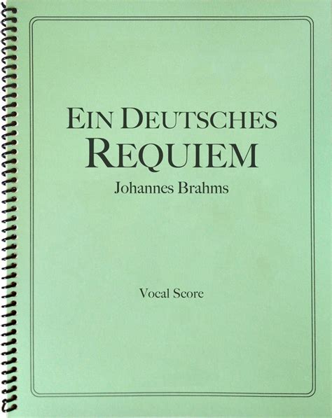 Brahms requiem op 45 vocal score. - Subaru legacy ej22 full-service-reparatur-handbuch 1991 1994.
