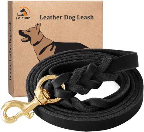 Braided Leather Dog Lead Heavy Duty Walking Training Leash for …