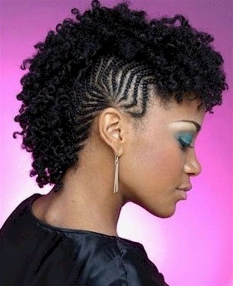 This braided mohawk is achieved by braidin
