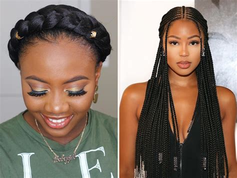 Sep 4, 2023 · 1. Neat Braids with Cuffs. For black hair, neat curvy braids will have you looking like a queen. By Marly. 2. Protective Lemonade Braids. Why have braids straight down to your back when you can braid in both …