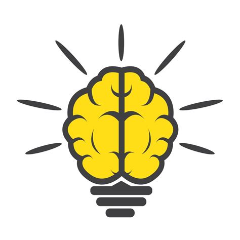 Brain Light Bulb Icon PNG Images, Vectors Free Download