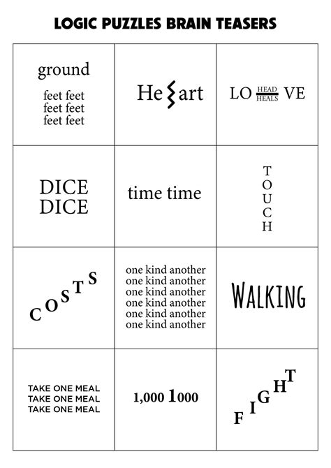 Brain Teasers Logic Brain Teasers