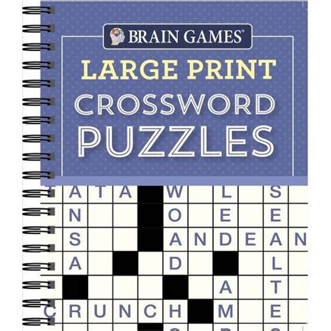 Read Online Brain Games  Large Print Crossword Puzzles Purple By Editors Of Publications International Ltd