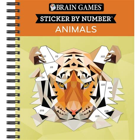 Full Download Brain Games  Sticker By Number Animals Geometric Stickers By Publications International