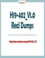 Braindump H19-402_V1.0 Free