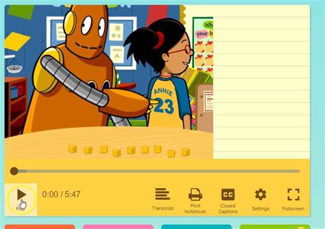 Brainpop jr math place value chart