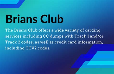 BriansClub is a dark web marketplace where buyers and sellers can trade stolen credit card data. It first emerged in 2015 and quickly gained a reputation as one of the most reliable and efficient .... 