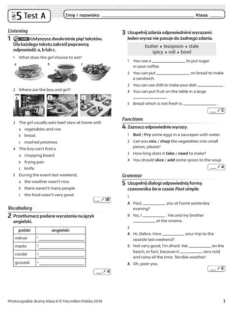 Brainy kl6 Unit Test 5 A PDF - Scribd