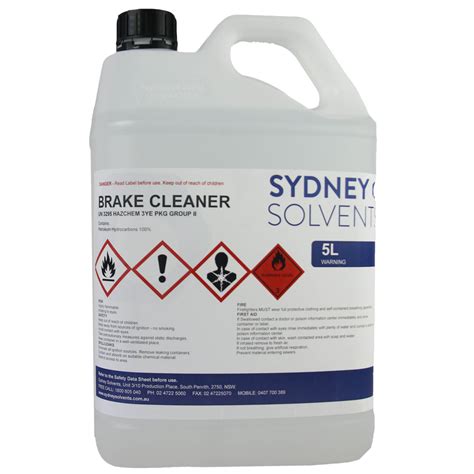 Brake Cleaner 5 Litre Sydney Solvents