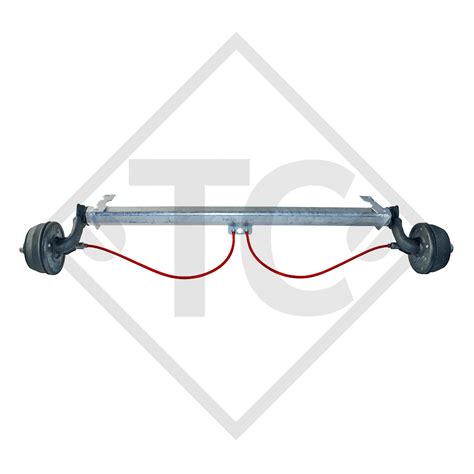 Braked axle 750kg axle type B 700-5 - Trailer Center Discount