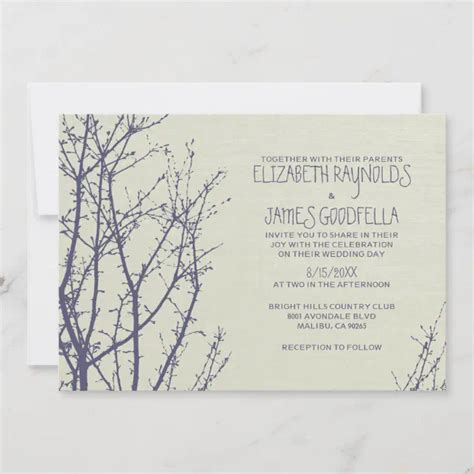 Branches wedding invitations.  Professionally designed for customization.  Get your ...