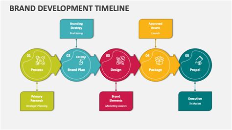 Brand Development Timeline for PowerPoint Brand development