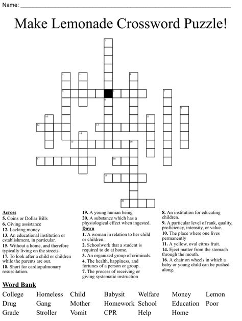 Brand with blue lemonade crossword clue. The Crossword Solver found 30 answers to "brand Blue Lemonade and Blue Vanilla flavors with Blue", 4 letters crossword clue. The Crossword Solver finds answers to classic crosswords and cryptic crossword puzzles. Enter the length or pattern for better results. Click the answer to find similar crossword clues. 