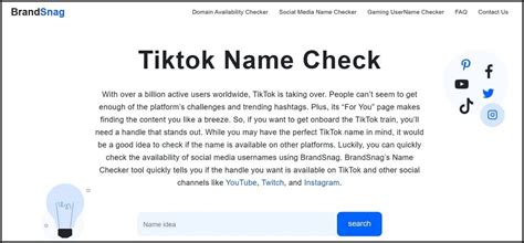 Brandsnag tiktok username checker.  Free TikTok username checker.  Using our rare TikT...