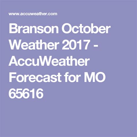 Get the monthly weather forecast for Branson