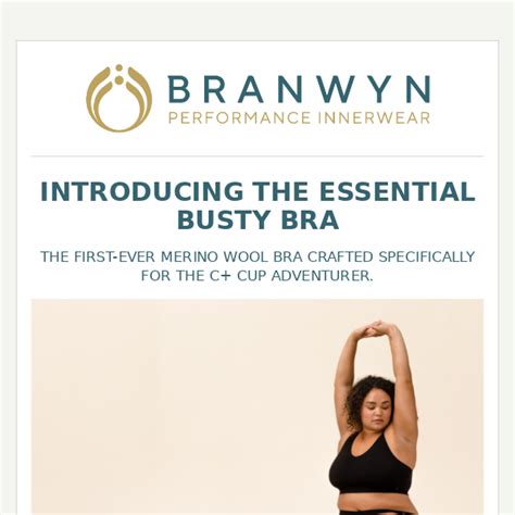 Branwyn bras. DAY 5: Get 2 Busty Bras for $90: https://branwyn.com/products/essential-busty-bra The Busty Bra was designed for a C-cup or larger size but quickly... 