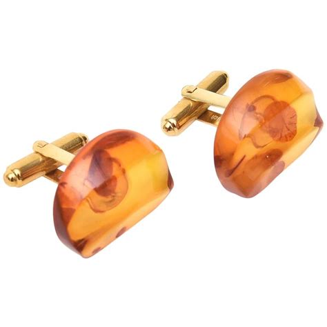 Brass Amber Cufflinks for Men for sale eBay