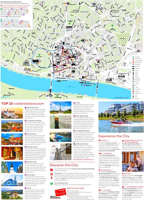 Bratislava tourist attractions map - Ontheworldmap.com