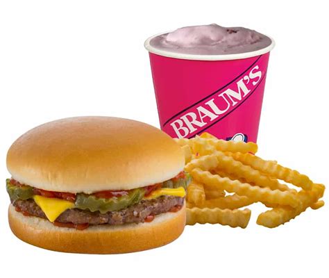 10:56 AM EDT on May 2, 2017. From their farm to their store, Braum's no longer gives you so much more! Yesterday, we received reports via the Ogle Mole Network that the venerable Braum's - Oklahoma's premier chain of fast food restaurants where quality is guaranteed 50% of the time - has removed its famed 1/3-pound burger from the menu and .... 