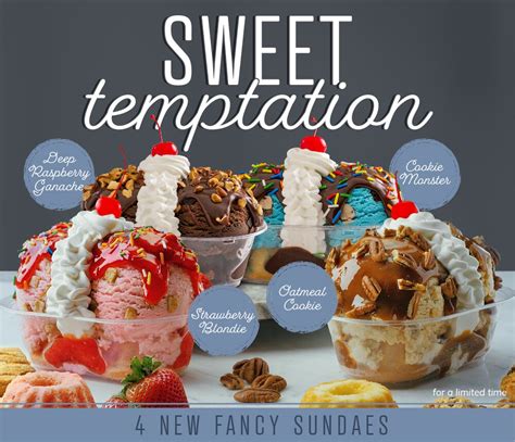 The new sundaes and four of the new flavors includ