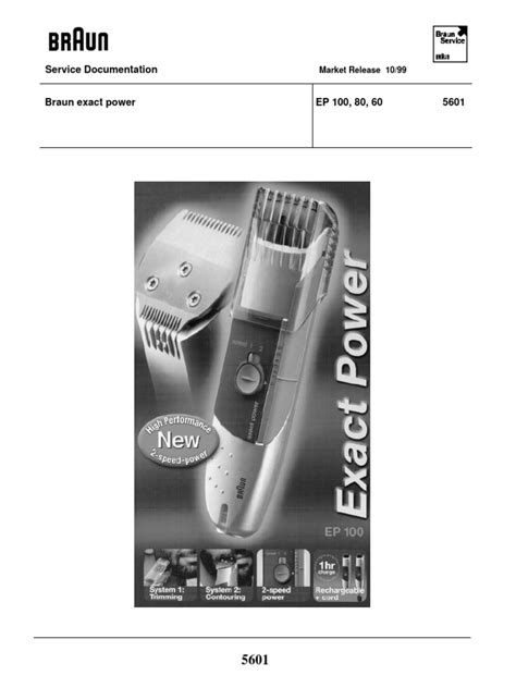 Braun Ep100 Exact Power User Manual Manualzz