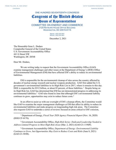 Braun Letter to GAO