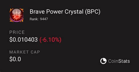 Brave Power Crystal (BPC) Price Prediction CoinCodex