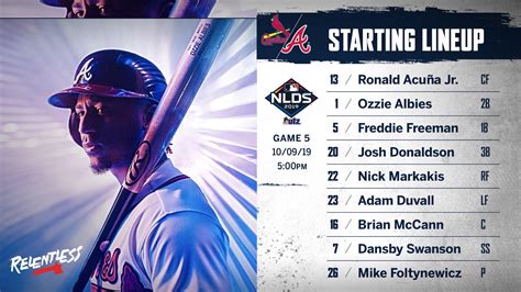 Braves Announce Game 5 Lineup baseball