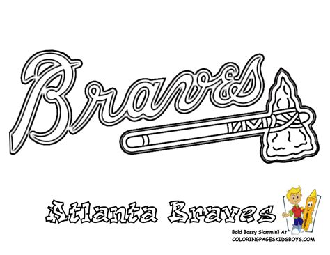 Braves Baseball Coloring Pages
