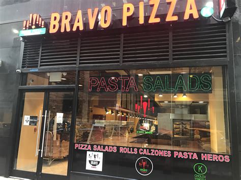 Bravo pizza kosher. Bravo Kosher Pizza has a great menu with classic NYC slices , calzones and many pizza options. The pizza oven gives a slight char and great classic taste. The dining area upstairs is a nice break from the city hustle. Great pizza and great atmosphere. Date of visit: June 2019. 