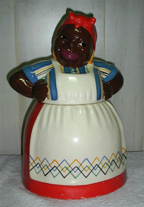 These Pearl China Mammy cookie jar with Salty & Peppy go for around 450$ and recently an entire set (these 3 + 3 others for a full set of 6) ... were married in March of 1950 and recieved a large yellow plaid/gingham cookie jar that is identical to the 1943 Brayton Laguna Dog Cookie Jar but I can't see any markings on the bottom. It ...
