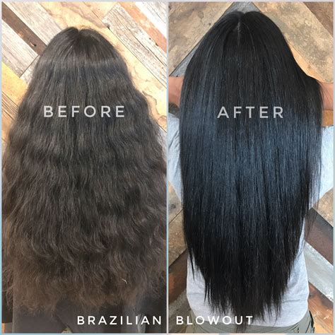 Brazilian before and after. Gently towel dry. Section your hair into four quadrants: two in the front (from behind your ears forward), and two in the back. Take caution: Put your gloves on, cover your shoulders with a towel or cape, and get set up in a well-ventilated area. It might be worth wearing a face mask if you have one. 05of 11. 