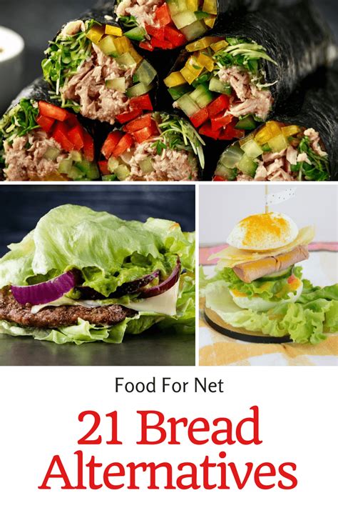 Bread alternatives. Learn how to eat bread without wheat, a common allergen and a source of calories and antinutrients. Find out 10 easy and delicious alternatives to wheat bread, such as oopsie bread, Ezekiel bread, corn tortillas, rye bread, lettuce, sweet potatoes, cauliflower, eggs and sourdough. See more 