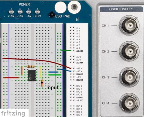 Breadboard with NI ELVIS III - NI