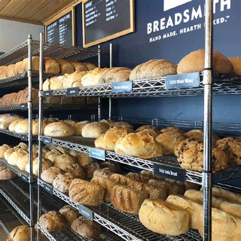 Breadsmith harlingen. The quintessential American bread, golden brown with a thick, crisp, blistered crust. There are no commercial yeasts or flavorings used. It is truly a Breadsmith original, using our sourdough starter dating back to 1993. 