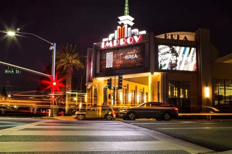 Breaimprov. Brea Improv is located in sunny Orange County, California, a short drive from Disneyland and a variety of shopping options. In 2018, Brea Improv moved to its current location and added a Copper Blues Rock Pub + Kitchen. 
