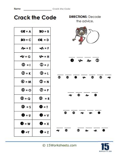 Break The Code Worksheet Ivuyteq