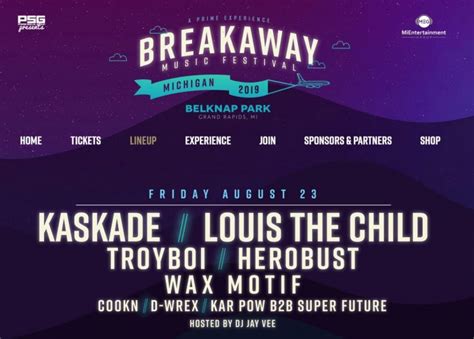 Breakaway grand rapids. Apr 16, 2023 · GRAND RAPIDS, MI — The Breakaway music festival is returning to Belknap Park this August with a whole new lineup of EDM and pop music artists. The touring music festival will take place in... 