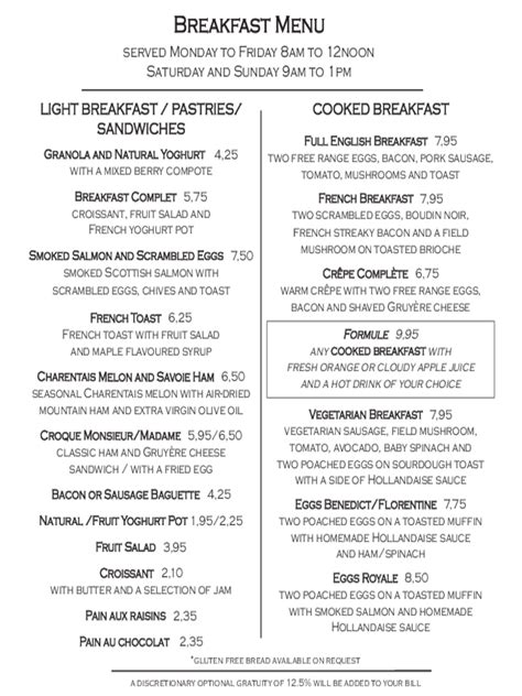 Breakfast Menu Template 2 Free Templates in PDF, Word, Excel Download