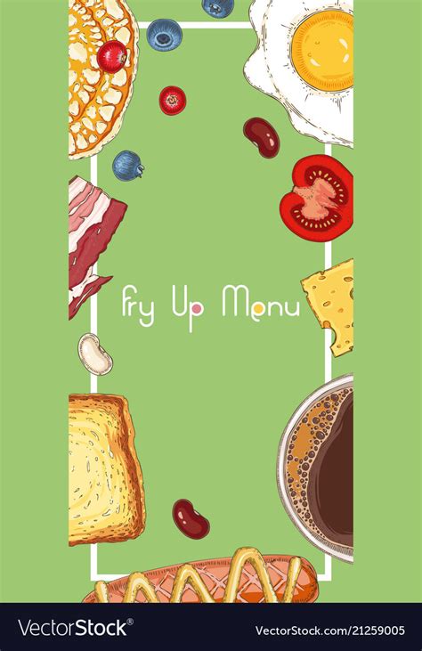 Breakfast Menu Template Royalty Free Vector Image