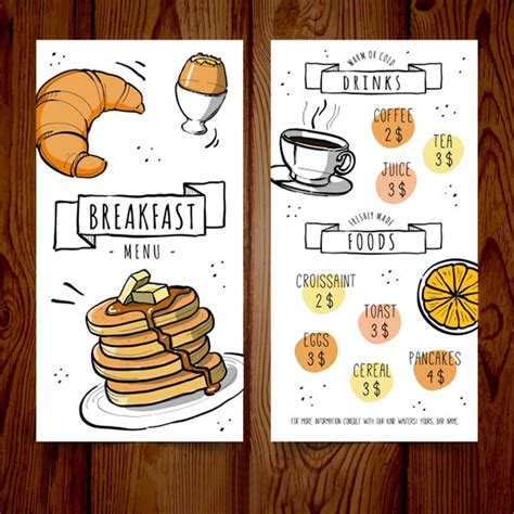 Breakfast Menu Templates Free PSD Vector EPS PNG Ai Downloads