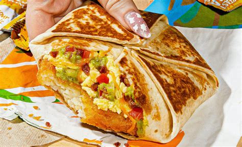 Breakfast crunchwrap taco bell. Try our Bell Breakfast Box - Includes a Breakfast Crunchwrap with sausage patty, two Cinnabon® Delights, hash brown, and a medium drink. Order Ahead Online for Pick Up or Delivery. ... At participating U.S. Taco Bell® locations. Contact restaurant for prices, hours & participation, which vary. Tax extra. 2,000 calories a day used for general ... 