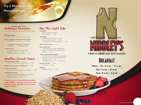 Nibbley's Cafe, 2424 Washburn Way, Klamath Falls, OR 97603, Mon - 6:00 am - 4:00 pm, Tue - 6:00 am - 4:00 pm, Wed - 6:00 am - 4:00 pm, Thu - 6:00 am - 4:00 pm, Fri ...