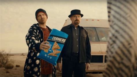 Breaking bad super bowl commercial. PopCorners: Breaking Bad Super Bowl Commercial - Extended Version: Directed by Vince Gilligan. With Bryan Cranston, Raymond Cruz, Aaron Paul. Walt and Jesse cook up a new recipe, and show it off to an old client. 