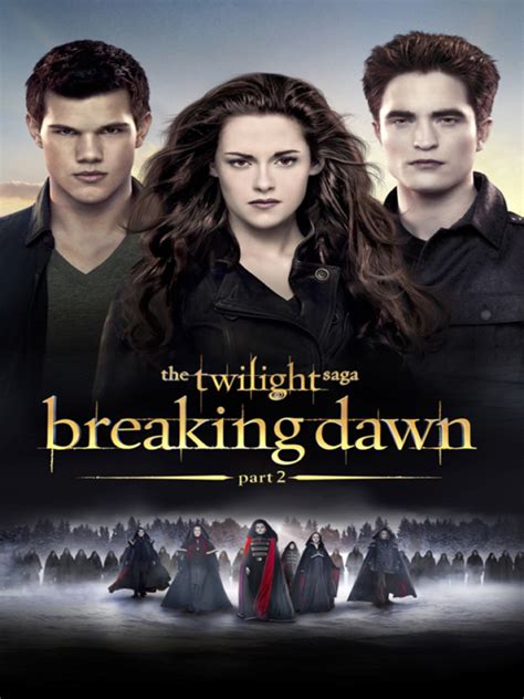 Breaking dawn part 2 watch. You can watch and stream The Twilight Saga: Breaking Dawn – Part 2 on Peacock. The cast includes Kristen Stewart as Bella Swan, Robert Pattinson as Edward Cullen, Peter Facinelli as Carlisle ... 