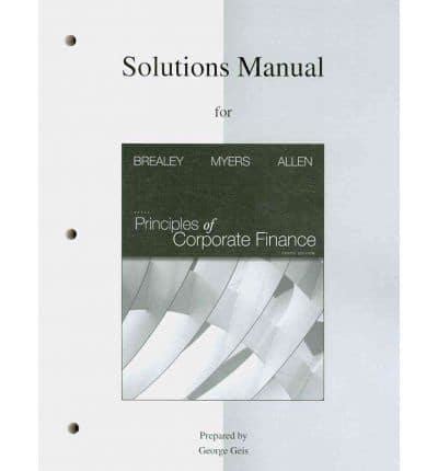 Brealey myers allen 10th edition solutions manual. - The self managed super handbook by monica rule.