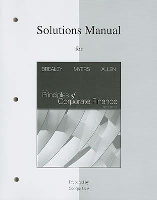 Brealey myers allen principles of corporate finance 10th edition solutions manual. - Développement économique de la nouvelle france, 1713-1760.