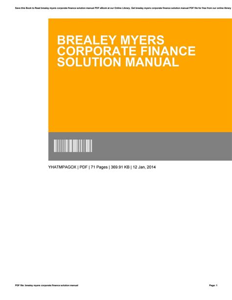 Brealey myers corporate finance solution manual. - Complex analysis by dennis g zill solution manual.