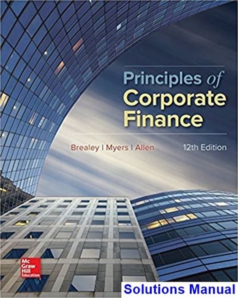 Brealey myers principles of corporate finance solution manual. - Clandestins dans le texte maghrébin de langue française.