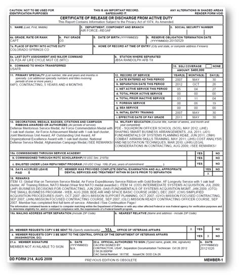 Breanna Dd Form 214 Example